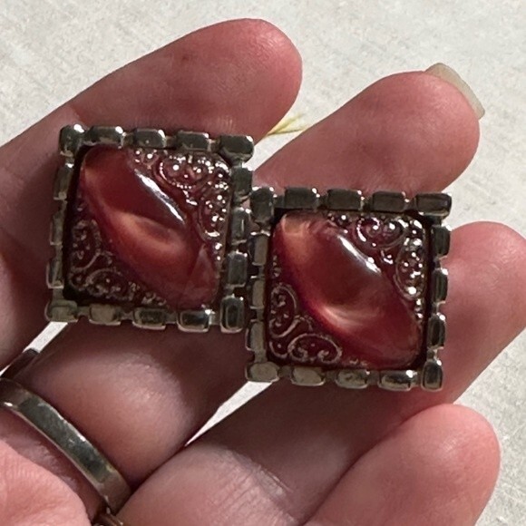 Vintage Men’s Western Silver tone Cuff Links - Picture 3 of 8